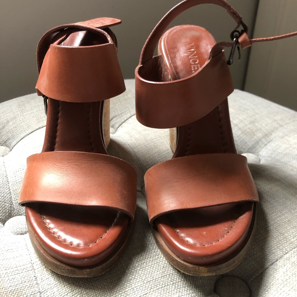 VINCE Block Heel Sandals